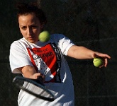 Allison Bruno Tennis Pim 016  ALLISON BRUNO returns a forehand shot during a high school tennis match in Tampa Bay, FL. - PhotosinMotion.net. : ALLISON BRUNO tennis photos, high school tennis, Tampa Bay SPORTS photographer, TENNIS pictures Dunedin, PhotosinMotion.net